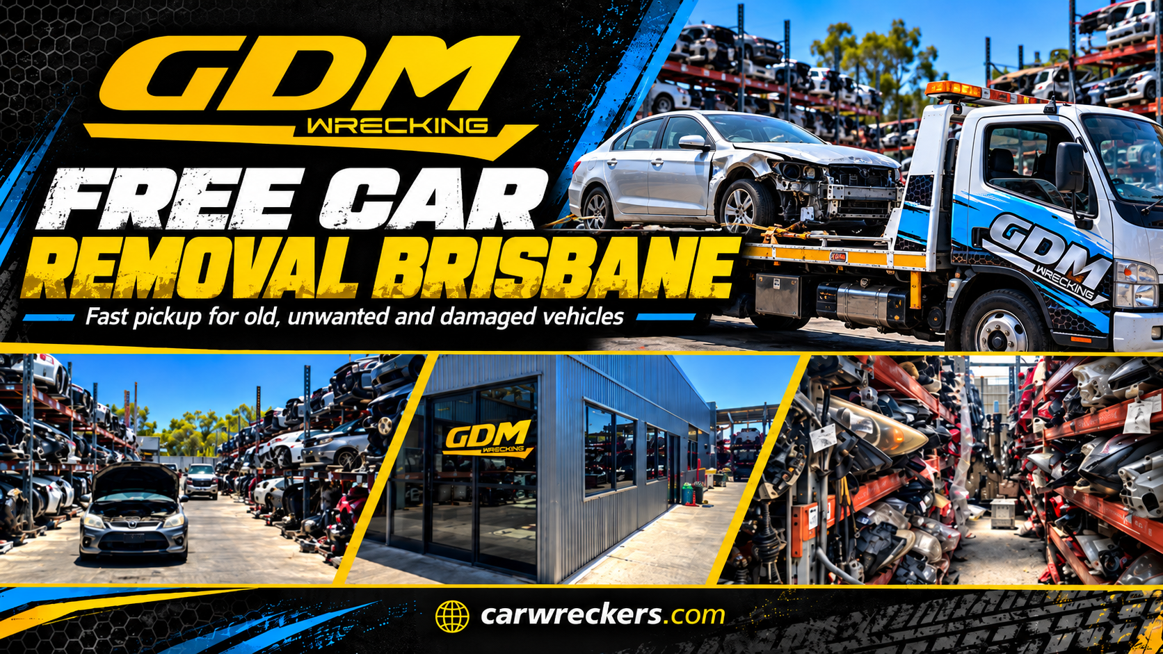 GDM Wrecking free car removal for a non-running car in Brisbane
