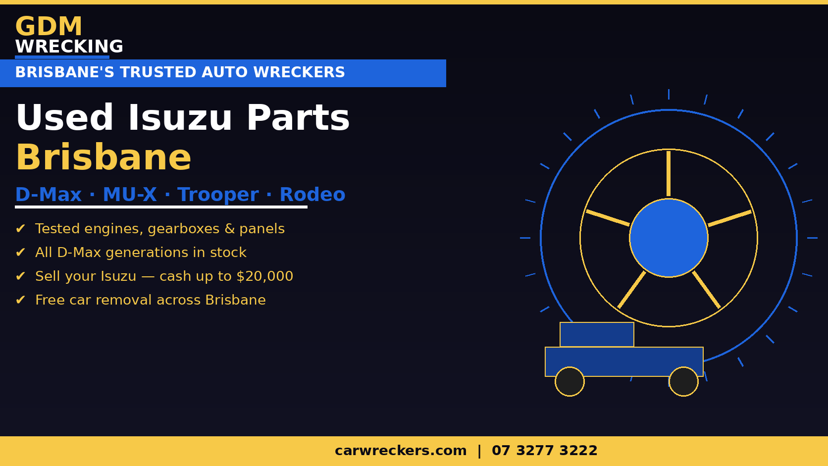 Used Isuzu parts in Brisbane - GDM Wrecking
