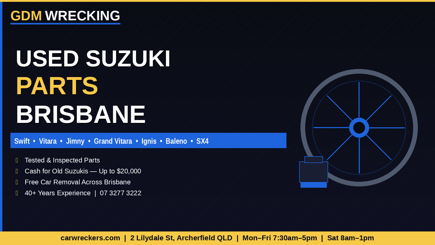 Used Suzuki parts in Brisbane - GDM Wrecking